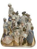 Collection of eight Lladro figures and twelve Nao figures (20).