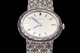 Jaeger-LeCoultre 18 carat white gold bracelet watch, model number 19051, with guarantee dated 4/07/1