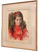 William Dring (1904-1990), Caroline, pastel portrait, signed and dated 72 lower right, 45cm by 31.