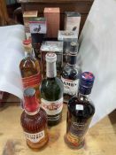 Eleven bottles of spirits including Johnnie Walker Red Label 1 litre,