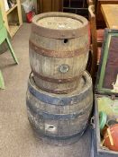 Two sherry barrels.