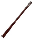 Fijian Bowai war club of tapering form with concave handle terminal, 100cm length.