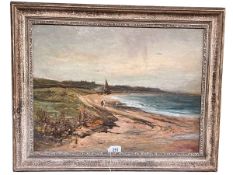 Sam Bough (1822-1878) Coastal Scene, oil on board, signed and dated 1869 lower right, 44cm by 58.