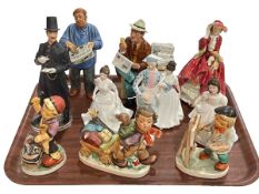 Collection of seven Royal Doulton figures, three Friedel and one other figure (11).