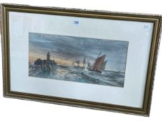 George Gregory (1849-1938), A Stormy Sunset, watercolour, signed, titled and dated 1896 lower left,