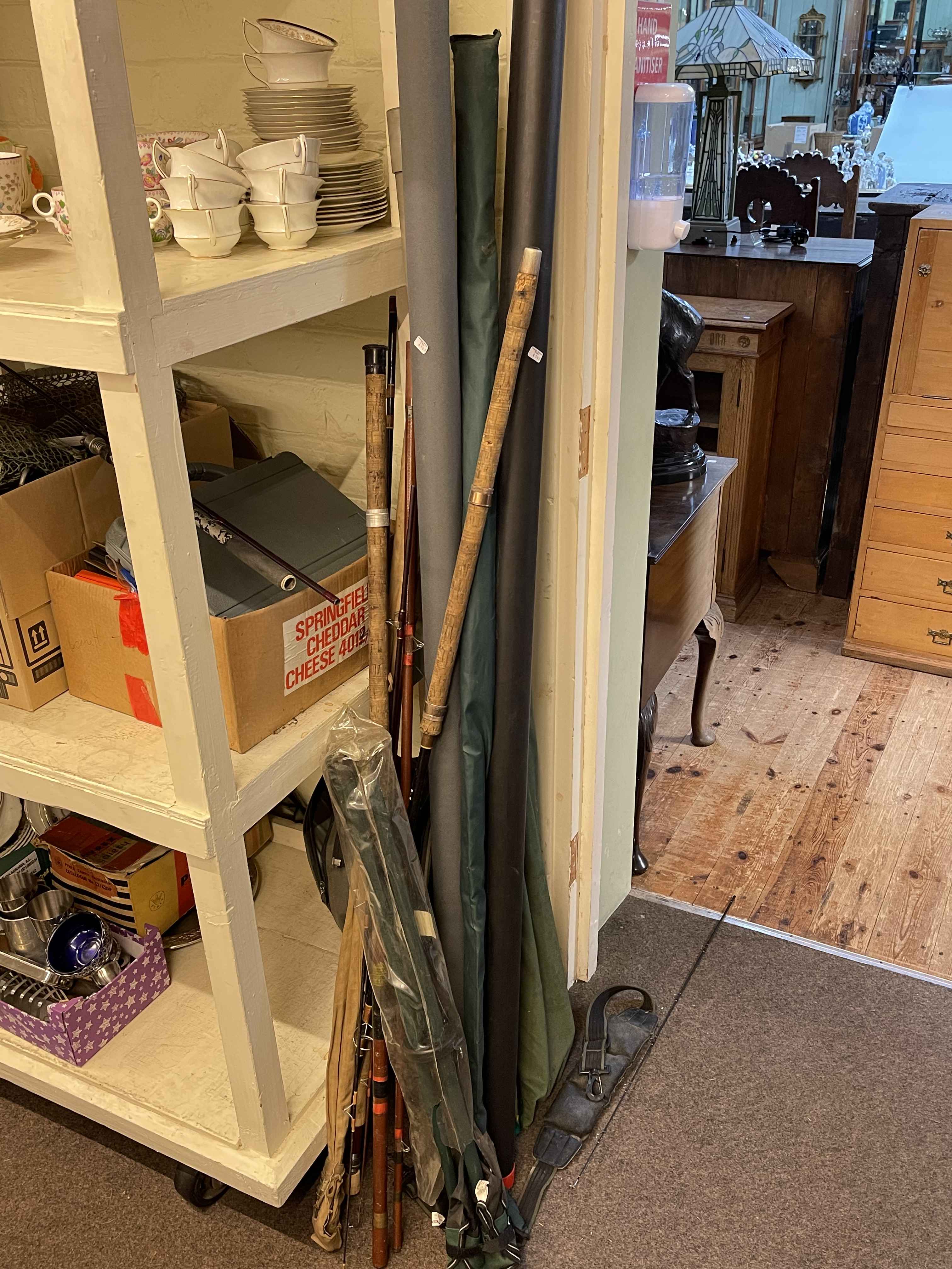 Collection of fishing equipment and rods. - Image 2 of 2