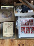 Collection of cigarette cards.