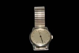 Omega 1960's stainless steel gents wristwatch, boxed and with papers.