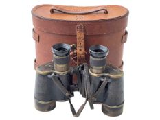 Pair of Air Ministry binoculars in case.