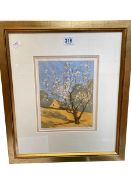 R L Howey, Apple Blossom, limited edition print, signed, titled and numbered 2/100 in the margin.