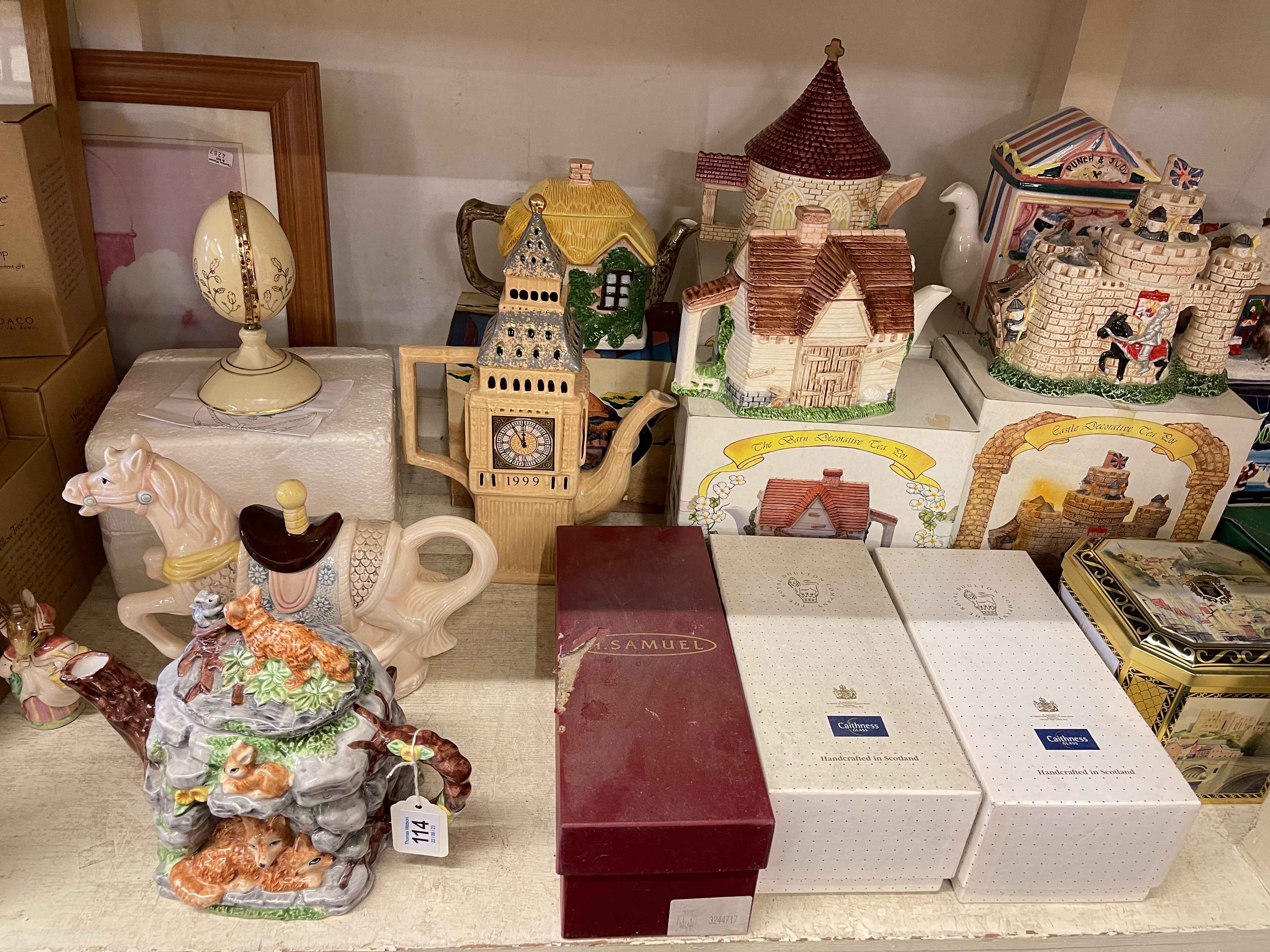 Collection of novelty teapots, cherished teddies, paintings, etc. - Image 2 of 3