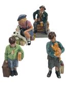 Four Royal Doulton figurines 'The Boy Evacuee', 'The Homecoming',