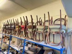 Nine Victorian balloon back parlour chairs (5x2x1x1),