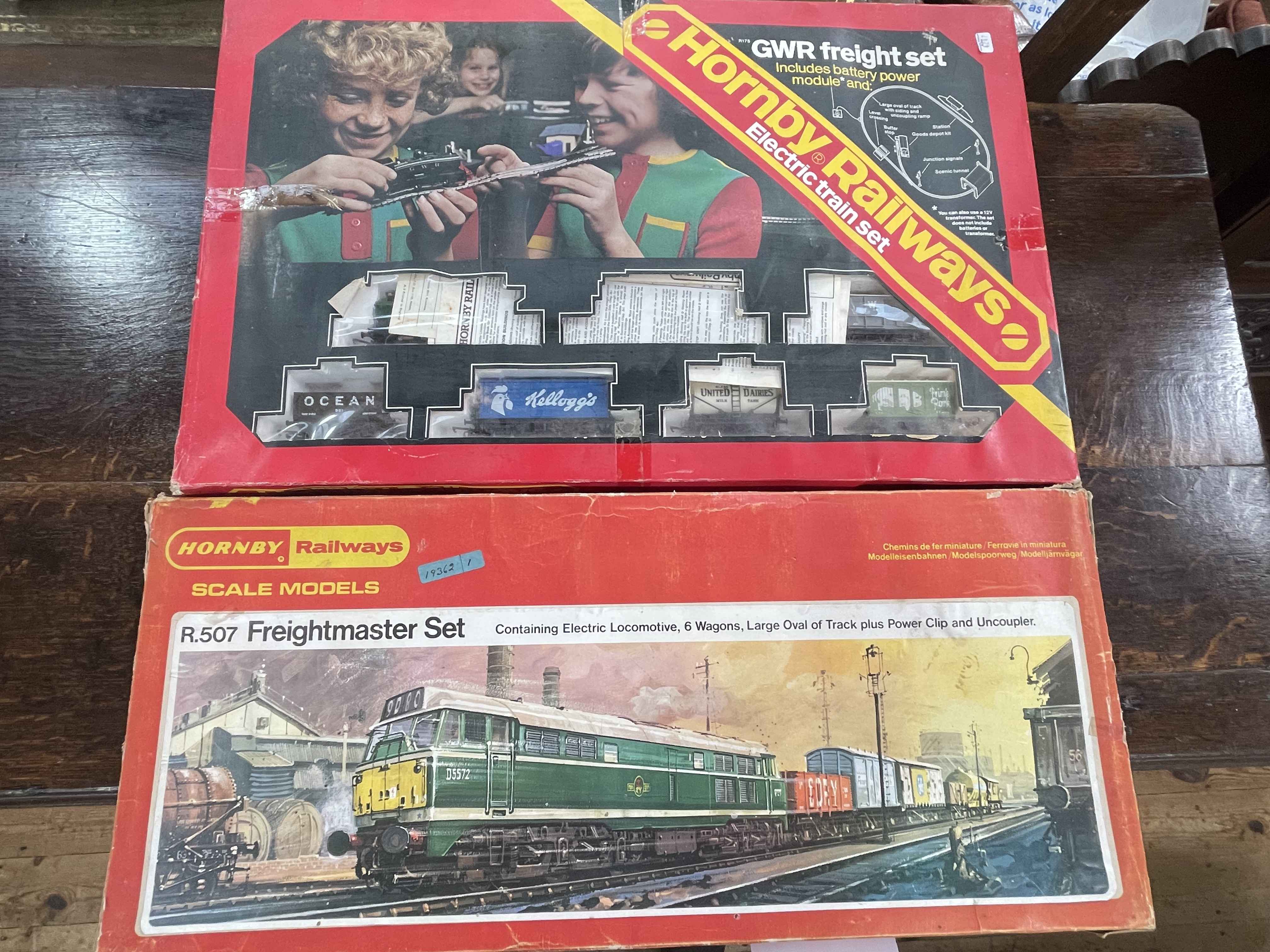 Hornby GWR Freight set and Hornby Freightmaster set.