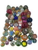 Collection of paperweights including Dumps, Millefiori, etc.