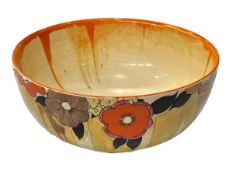 Clarice Cliff Bizarre bowl, 20cm diameter.