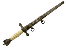 German naval dagger with scabbard, 42cm overall length.