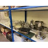 Collection of Wedgwood Wakefield, cased cutlery, silver plated wares including ice bucket,