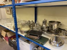 Collection of Wedgwood Wakefield, cased cutlery, silver plated wares including ice bucket,