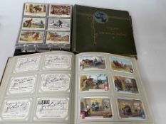 Collection of Liebig trade cards in albums, approx 70 sets.