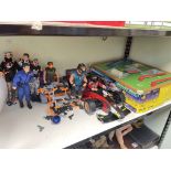 Collection of Action Man including race car driver, police, BMX rider, etc,