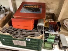 Collection of Hornby, carriages, track, accessories, etc.