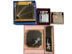 Three cigarette lighters including Ronson Standard, and compact.