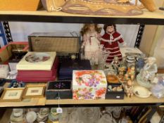 Mamod steam engine, Lladro figurines, costume jewellery, Ringtons, Hummel, etc.