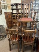 Oak shelf back dresser, two door oak standing corner cabinet,