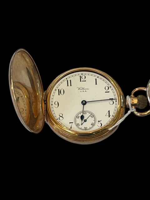 9 carat gold keyless gents pocket watch.