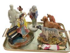 Tray lot with Border Fine Arts and figurines (8).