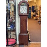 Oak eight day longcase clock, W Murray, Rothbury.