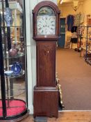 Oak eight day longcase clock, W Murray, Rothbury.