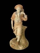 Royal Worcester figure Woodsman by James Hadley, number 1774, date code for 1896, 17.5cm.
