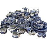 Collection of blue and white Copeland Spode Italian, approximately 75 pieces.