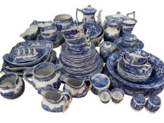 Collection of blue and white Copeland Spode Italian, approximately 75 pieces.