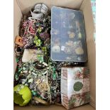 Box of costume jewellery.