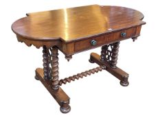 Victorian mahogany centre table, 130cm wide.