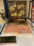 Vintage Wedgwood and other tiles.