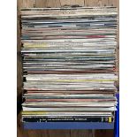 Box of LP records.