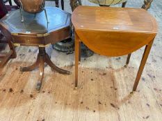 Octagonal occasional table and drop leaf Pembroke table (2).