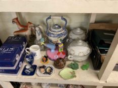 Coin packs, postcards, Coalport The Simpsons limited edition figurines in box, Spode teapot,