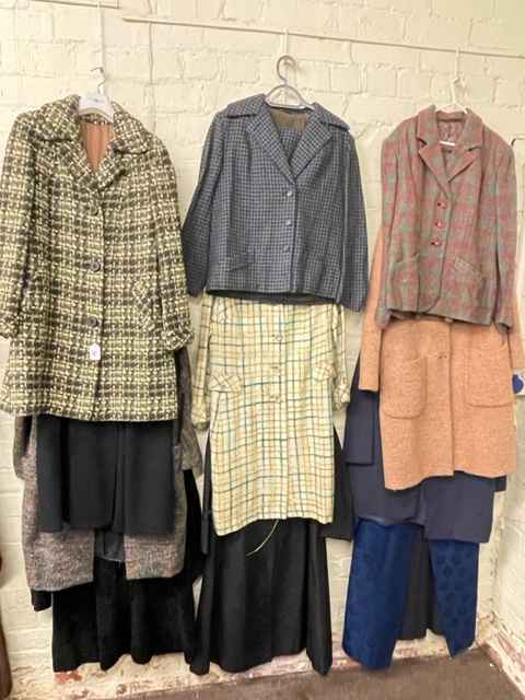 Collection of ladies vintage coats.