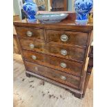 Victorian mahogany four height chest of drawers, 106cm wide.