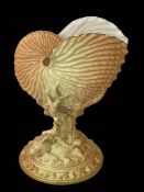 Royal Worcester nautilus vase, 20.5cm.