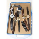 Collection of eight wristwatches.