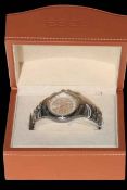 Ebel Tachymeter gents stainless steel gents wristwatch, with box.