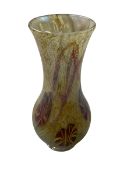 Okra vase (green) c2003, signed R Golding, 21cm.