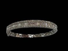 Stunning diamond set 18 carat white gold bracelet, the 4.