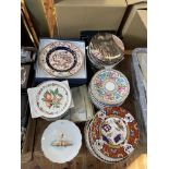 Good assortment of collectors plates including Minton Cupid and Shells, Masons Ironstone, Coalport,